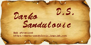 Darko Sandulović vizit kartica